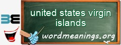 WordMeaning blackboard for united states virgin islands